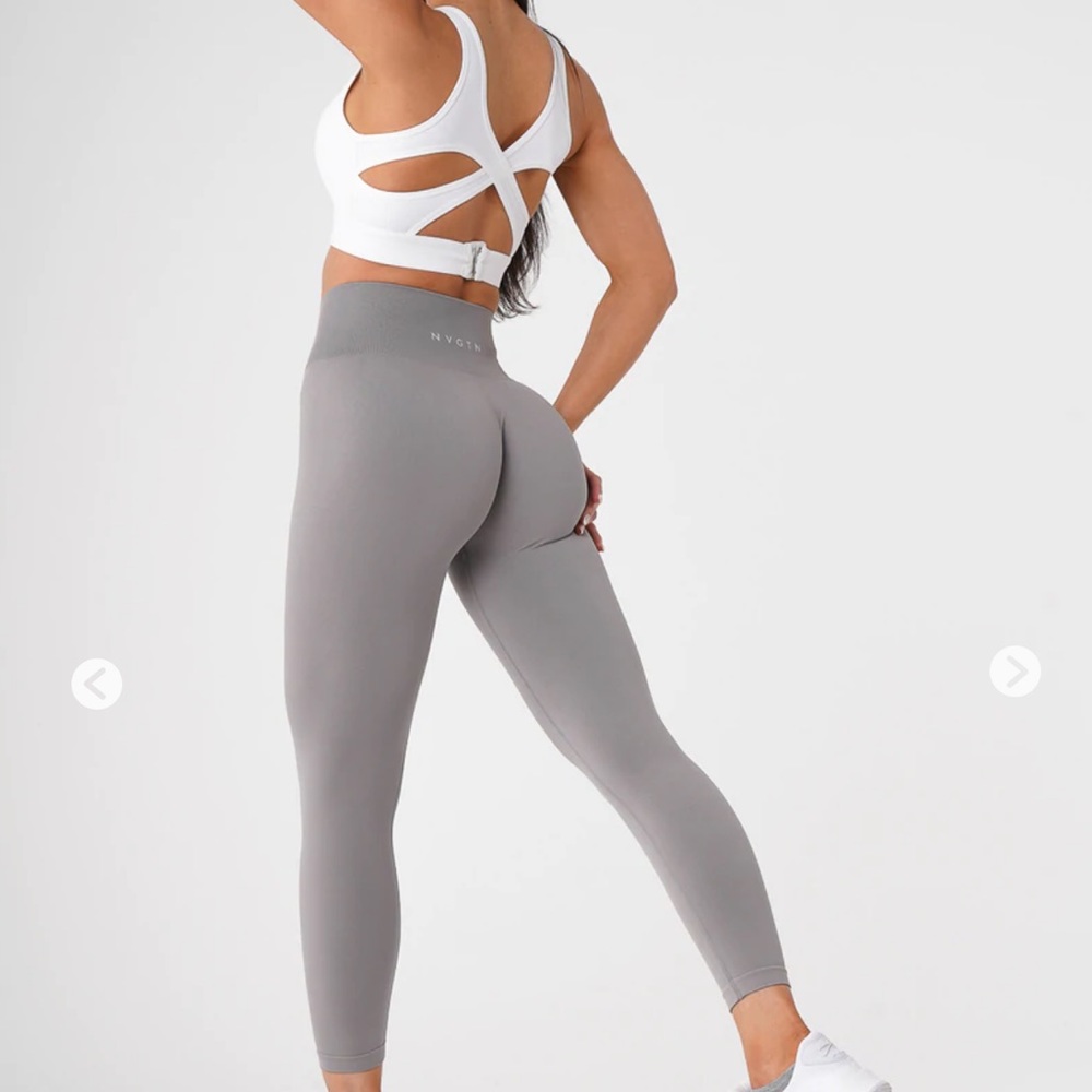 NVGTN Light Grey Solid Seamless Leggings Extra Small (XS)